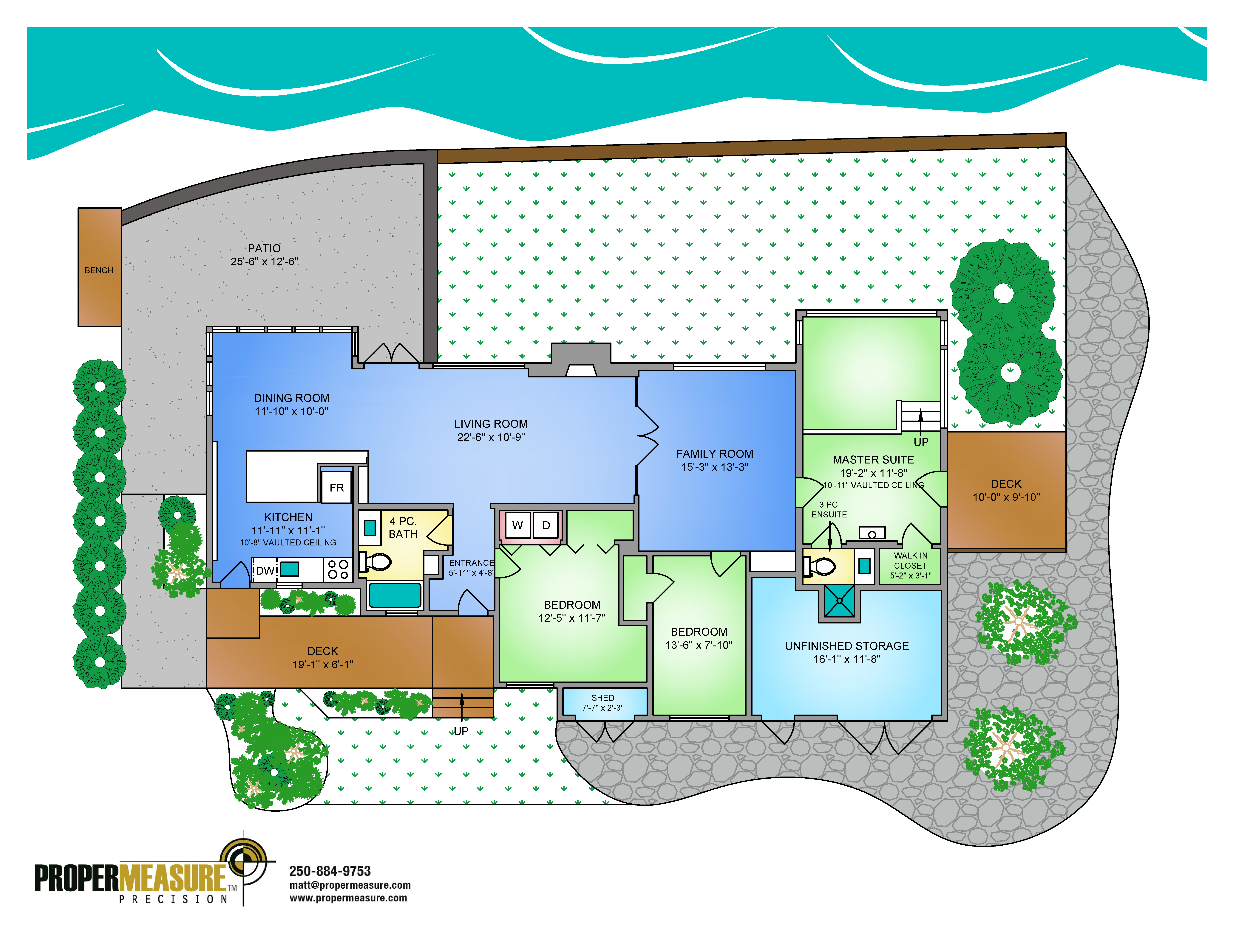 Proper Measure Colourful floor plans for your real