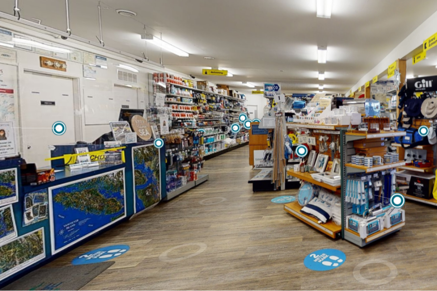 Matterport for retail business Mattertags example